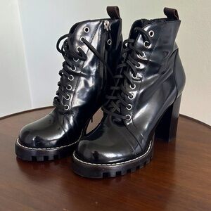 Louis Vuitton patent leather boots